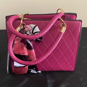Elegant Fuchsia Quilted Satchel